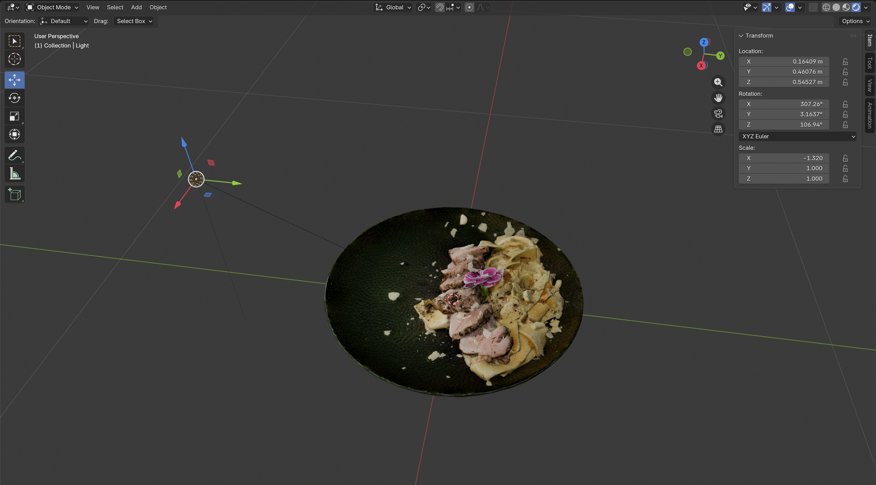 Zrzut ekranu Blendera — model 3D